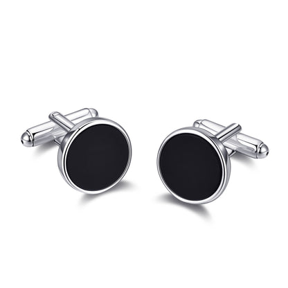 Men's I Couldn't Say I Do Without You Black Onyx Gemstone Wedding Cufflinks