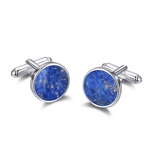 Men's I Couldn't Say I Do Without You Lapis Gemstone Wedding Cufflinks