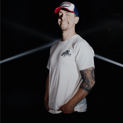White Flattrack Tee