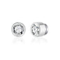 Silver Plated 6mm Magnetic Clip On Earrings Created with Zircondia® Crystals
