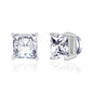 Men's Silver Plated Square Magnetic Clip On Stud Earrings Created with Zircondia® Crystals