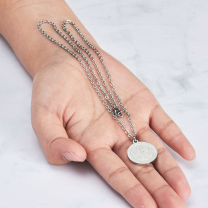 Men's Stainless Steel St Christopher Necklace
