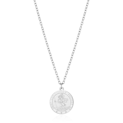 Men's Stainless Steel St Christopher Necklace