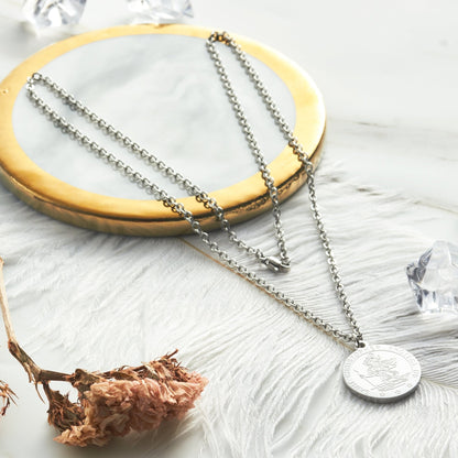 Men's Stainless Steel St Christopher Necklace