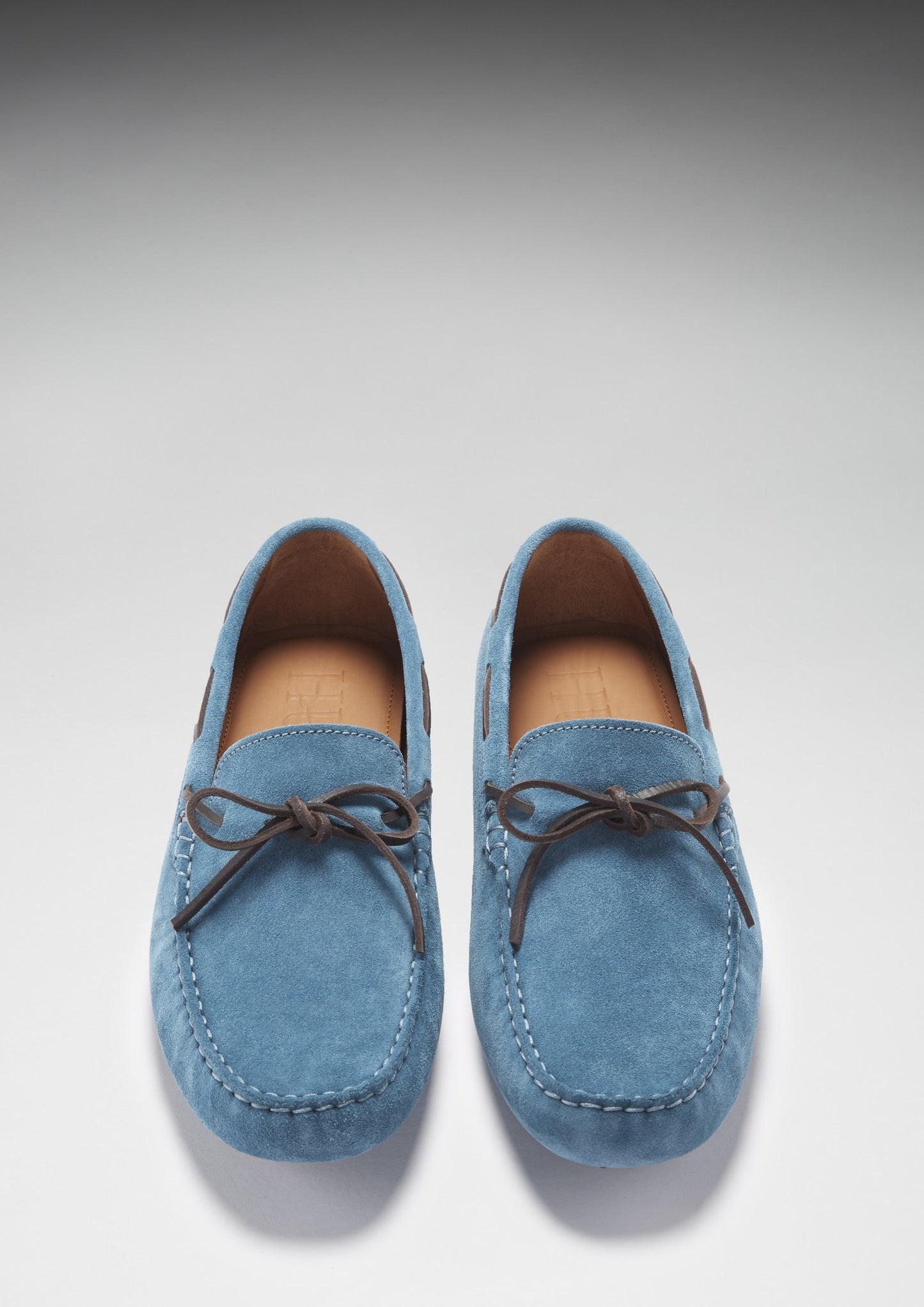 Laced Driving Loafers, petrol blue suede