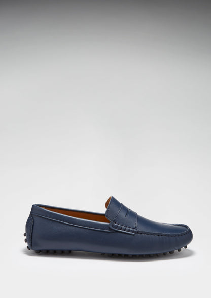 Penny Driving Loafers, french navy leather