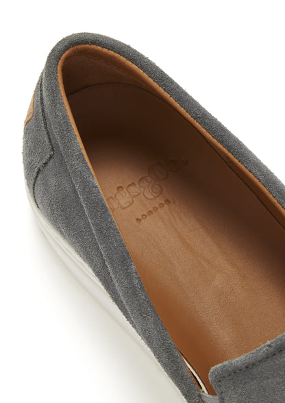 Slip-on Sneakers, slate grey suede
