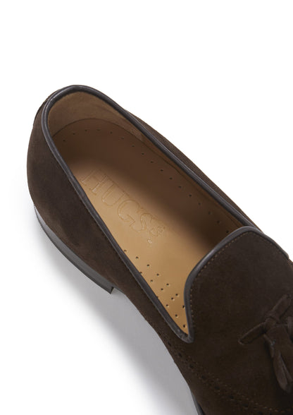 Brown Suede Tasselled Brogues, Welted Leather Sole