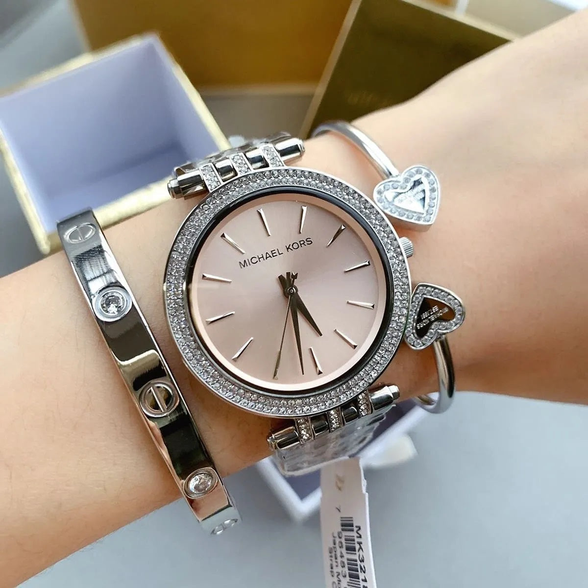 Michael Kors MK3218 Darci Montre Femme Argent et Rose