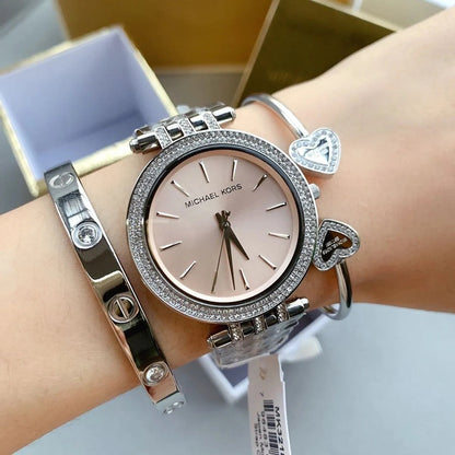 Michael Kors MK3218 Darci Montre Femme Argent et Rose