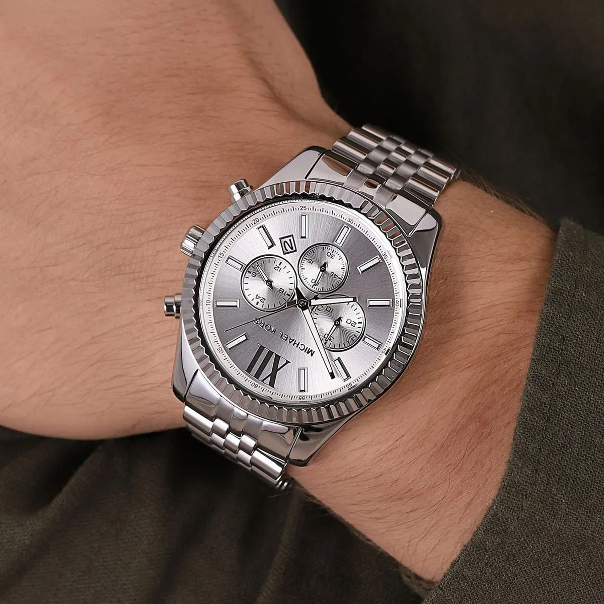 Michael Kors MK8405 Lexington Men's Silver Watch