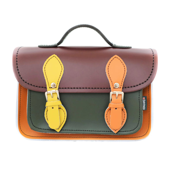 Autumnal Kaleidoscope Leather Micro Satchel