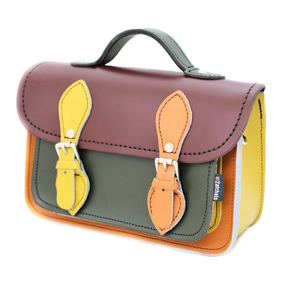 Autumnal Kaleidoscope Leather Micro Satchel