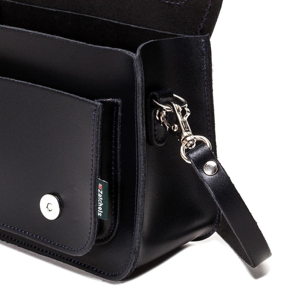 Handmade Leather Micro Satchel - Black