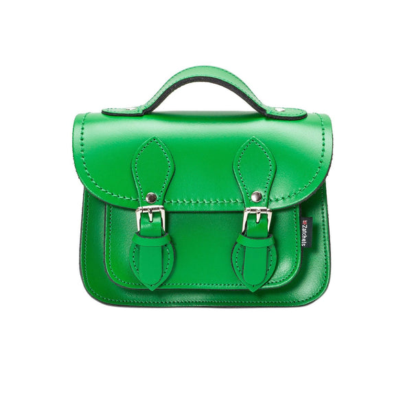 Handmade Leather Micro Satchel - Green