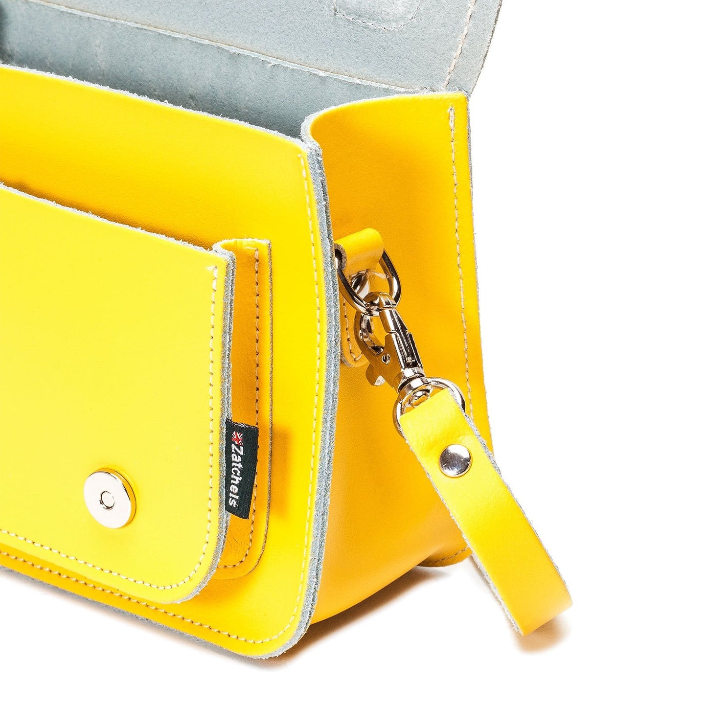 Micro-sacoche en cuir fait main - Jaune jonquille pastel