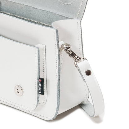 Micro sacoche en cuir fait main - Blanc