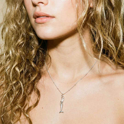 Mini Mermaid Silver Necklace - Zennor