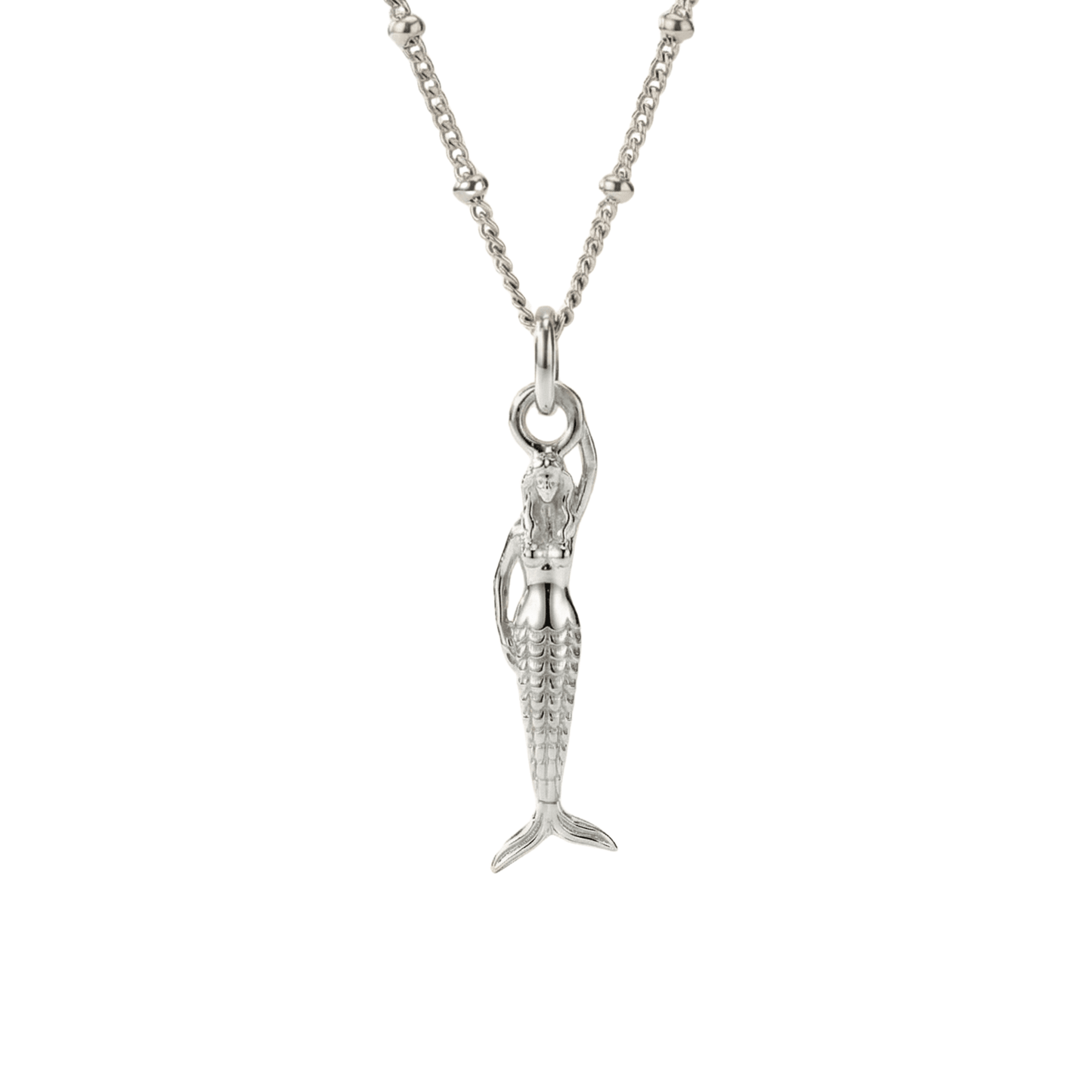 Mini Mermaid Silver Necklace - Zennor