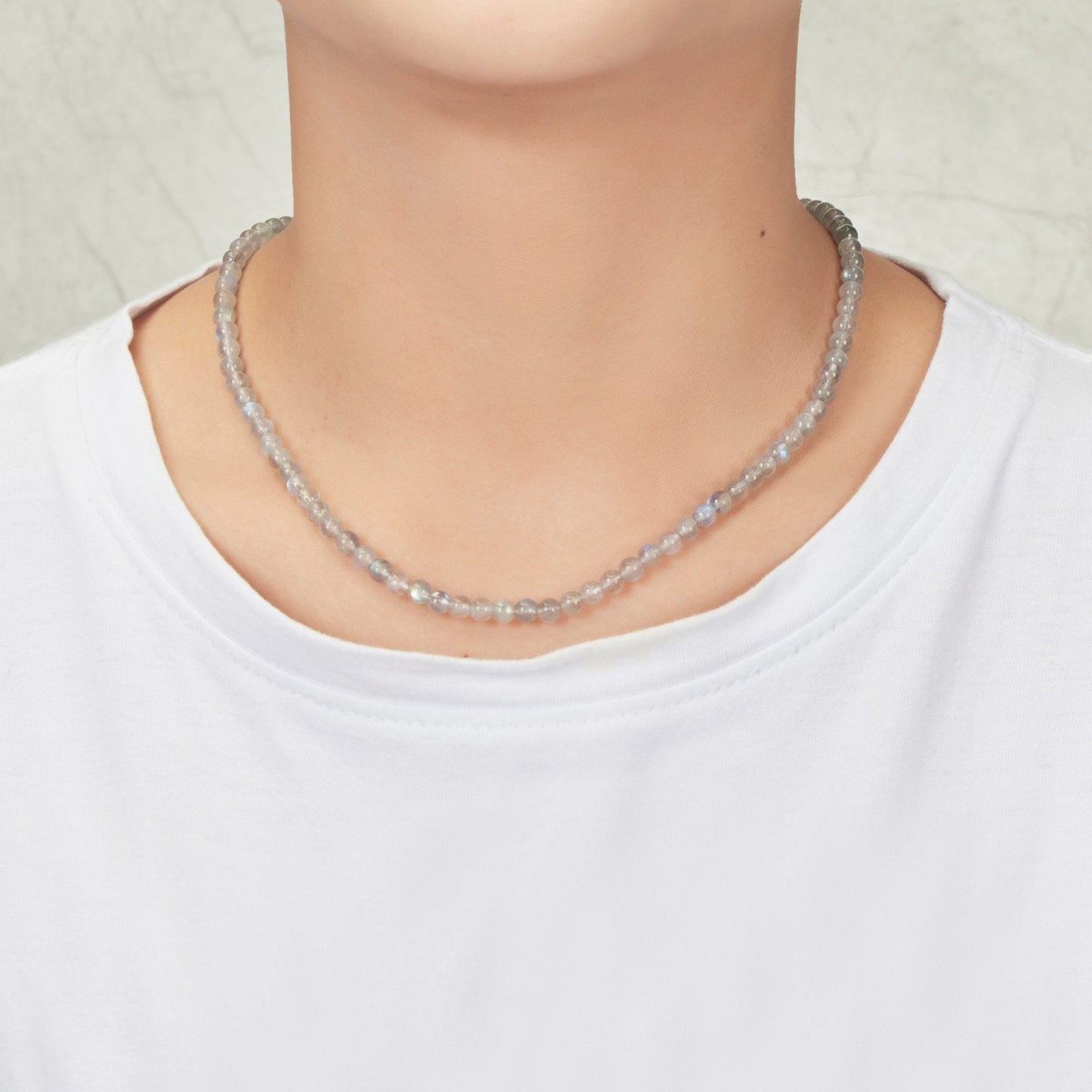 Moonstone Mini Beaded Gemstone Necklace