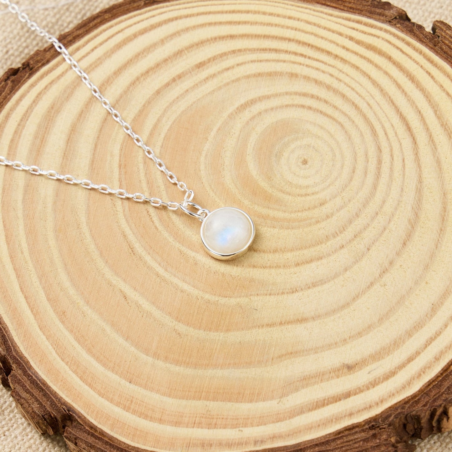 Moonstone Necklace with Quote Card