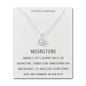Moonstone Necklace with Quote Card