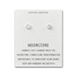 Moonstone Stud Earrings with Quote Card