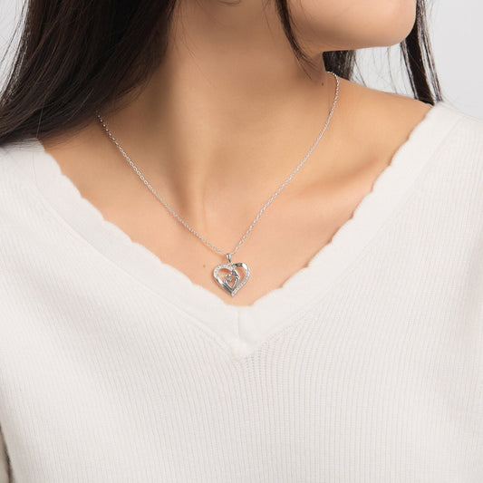 Collier Mère et Enfant orné de Cristaux Zircondia®