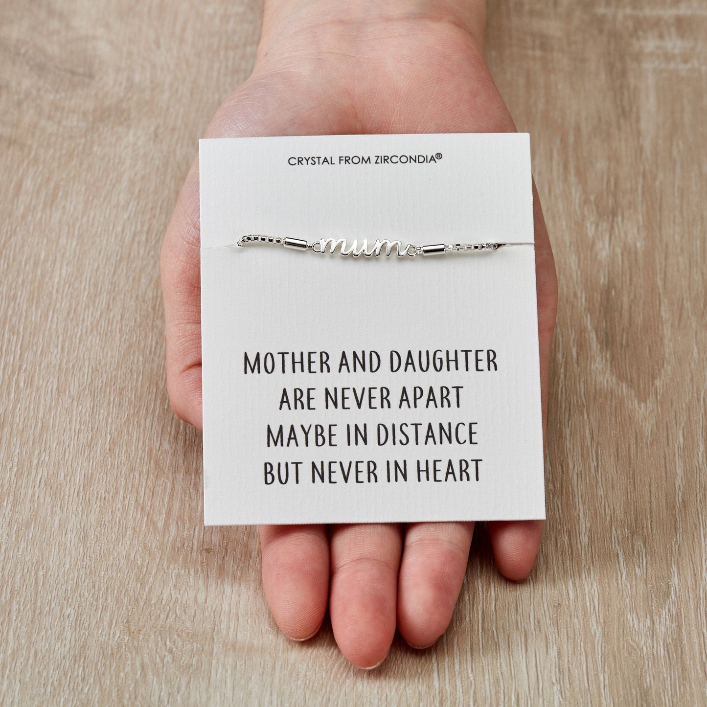 Mother and Daughter Quote Bracelet Created with Zircondia® Crystals