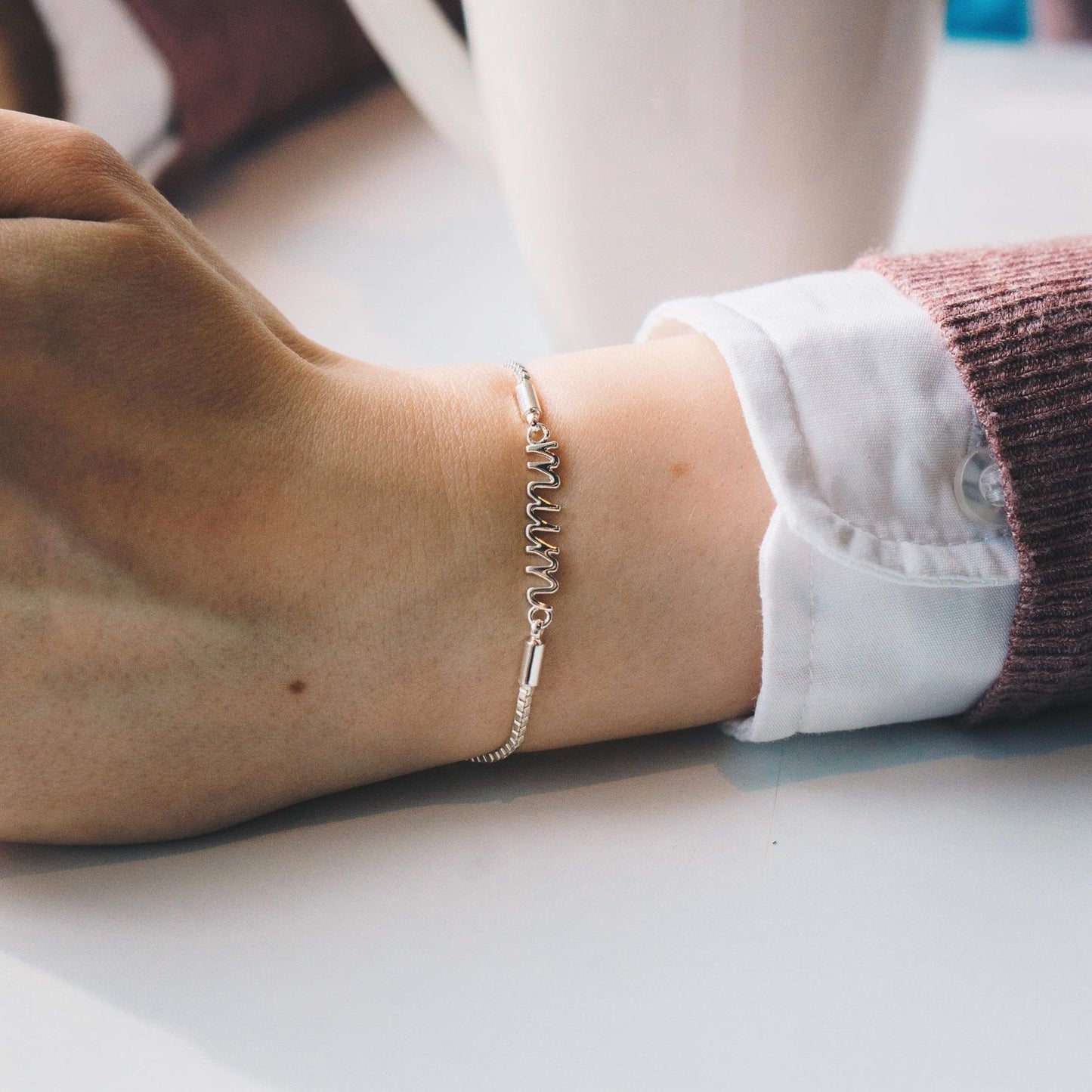 Mother and Daughter Quote Bracelet Created with Zircondia® Crystals