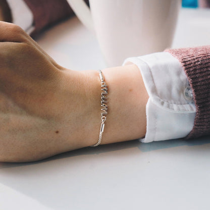 Mother and Daughter Quote Bracelet Created with Zircondia® Crystals