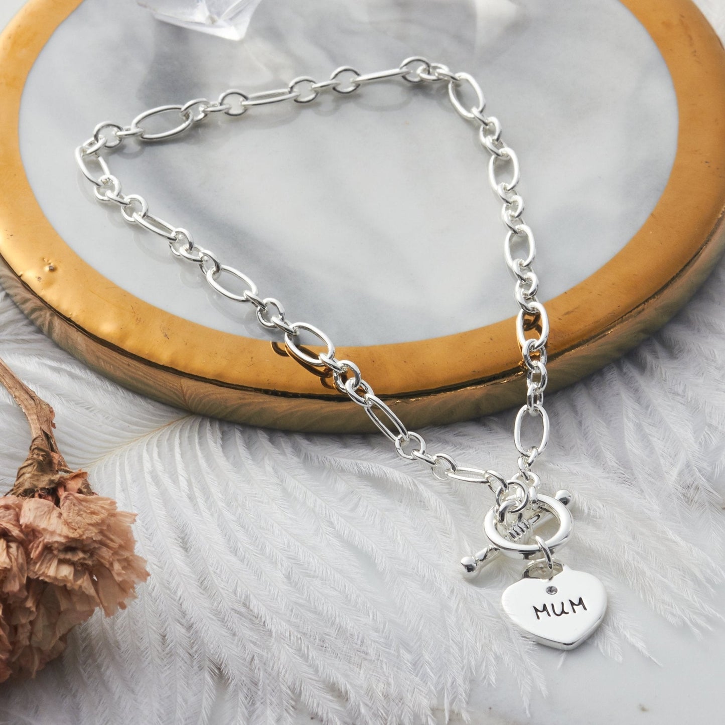 Mother and Daughter Quote Charm Bracelet Created with Zircondia® Crystals