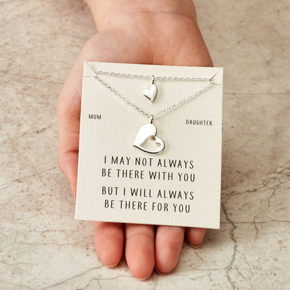 Mother Daughter Piece of My Heart Necklace Set