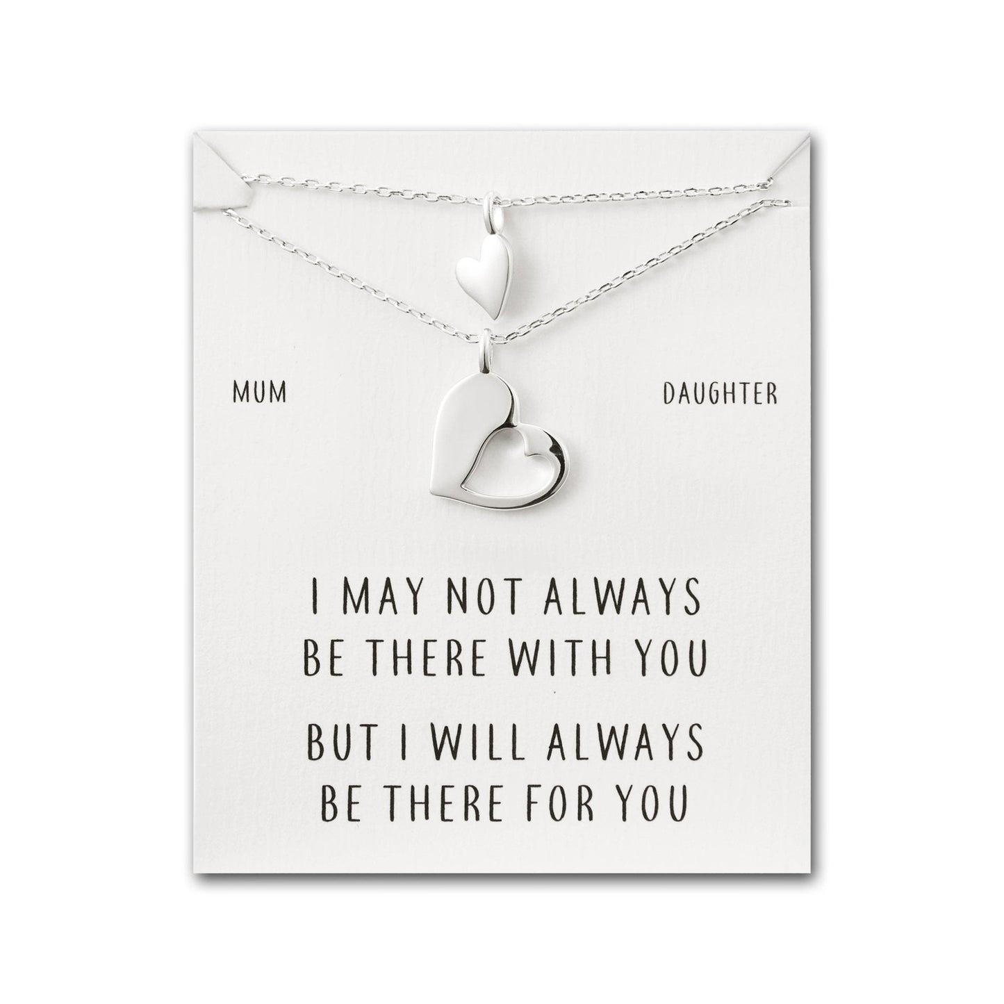 Mother Daughter Piece of My Heart Necklace Set