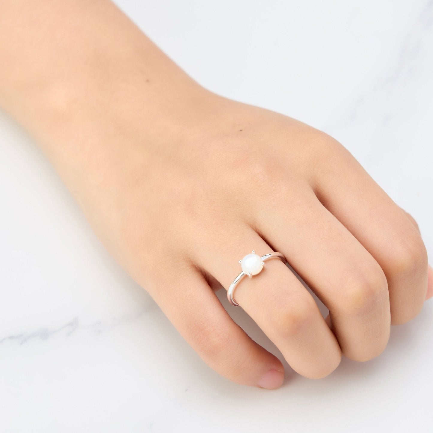 Mother of Pearl Adjustable Ring