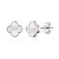 Mother of Pearl Gemstone Clover Earrings