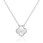 Mother of Pearl Gemstone Clover Necklace