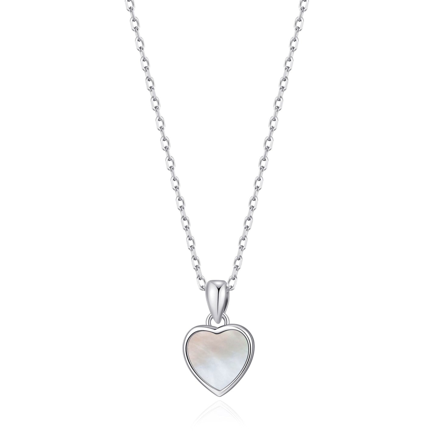 Mother of Pearl Gemstone Heart Necklace