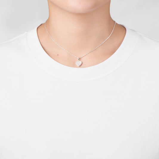 Mother of Pearl Gemstone Heart Necklace