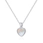 Mother of Pearl Gemstone Heart Necklace