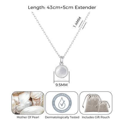 Mother of Pearl Necklace with Quote Card