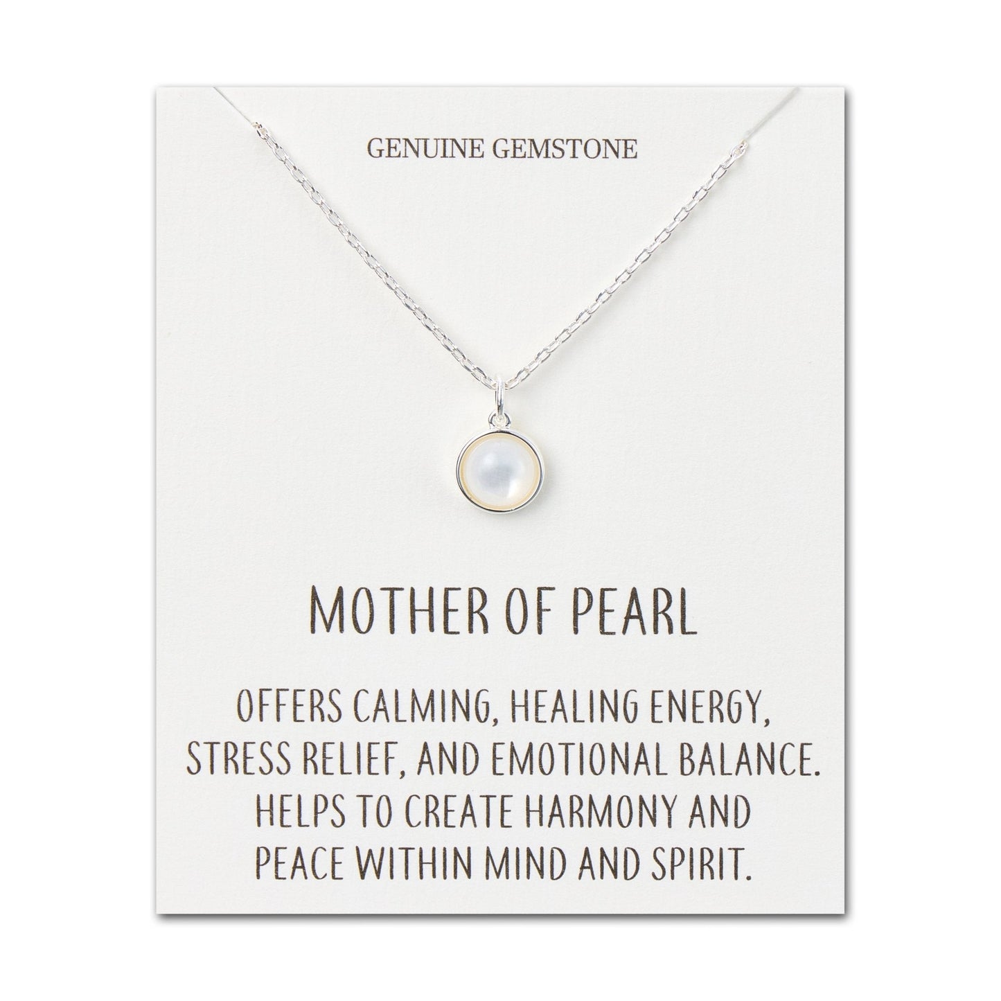 Mother of Pearl Necklace with Quote Card