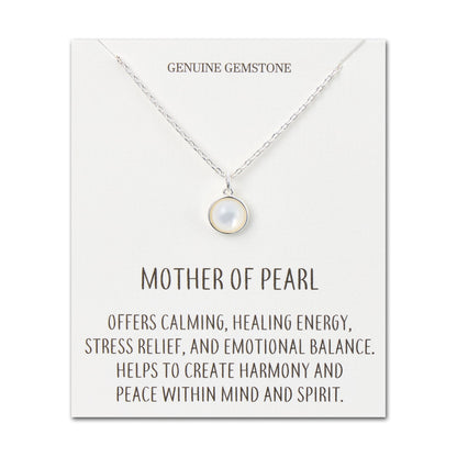 Mother of Pearl Necklace with Quote Card