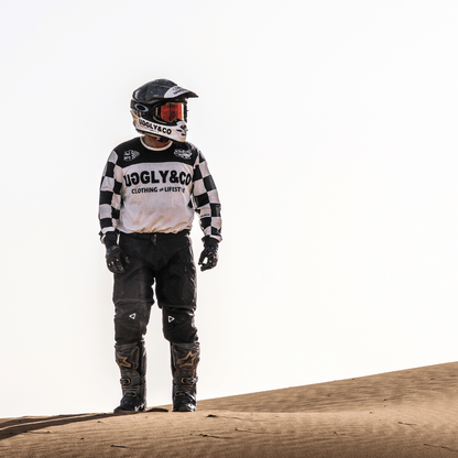 Chequered Vintage Motocross Jersey
