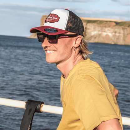Burgundy Black Dub Garage Trucker Hat