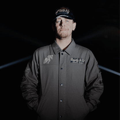 Grey Flattrack Moto Shacket