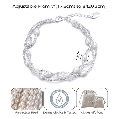 Multi Strand Freshwater Pearl Bracelet