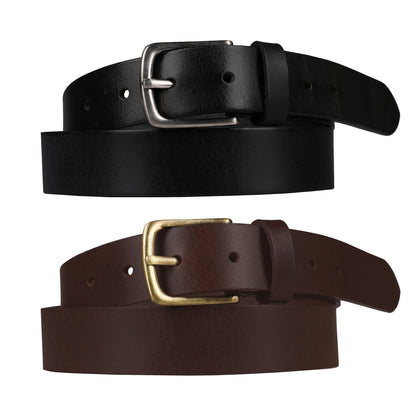 Ceinture en cuir pleine fleur Outback 3,17 cm de large avec boucle ronde