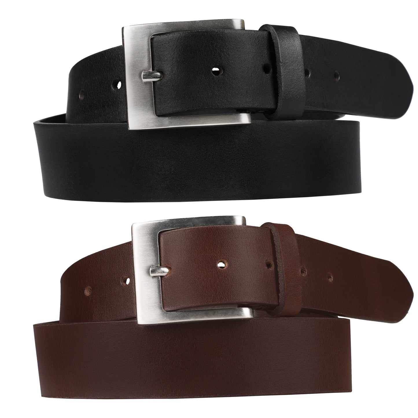 Ceinture en cuir pleine fleur Outback 3,8 cm de large à boucle carrée