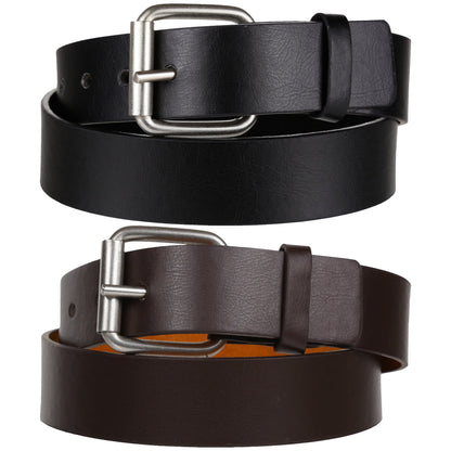 Ceinture en cuir reconstitué Forêt 3,8 cm de large à boucle épaisse